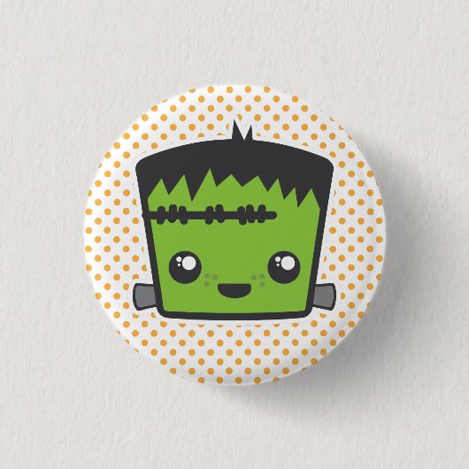 Badge Rond 2,50 Cm Bouton Kawaii Frankenstein (Devant)