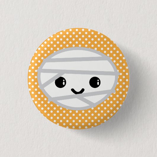 Badge Rond 2,50 Cm Bouton Kawaii Mummy (Devant)