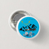 Badge Rond 2,50 Cm Bouton Kazakhstan (Devant & derrière)