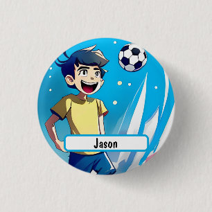 Badge Rond 2,50 Cm Bouton Kicker Avec Nametag Personnalisable