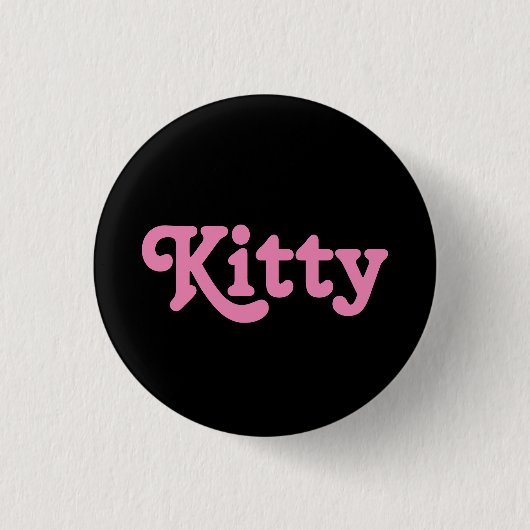 Badge Rond 2,50 Cm Bouton Kitty (Devant)
