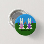 Badge Rond 2,50 Cm Bouton Lapin de Pâques #7 (Devant & derrière)