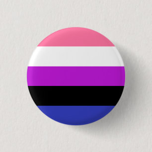 Badge Rond 2,50 Cm Bouton LGBT Drapeau Genderfluide