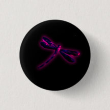 Bouton Libellule - Lueur Magenta