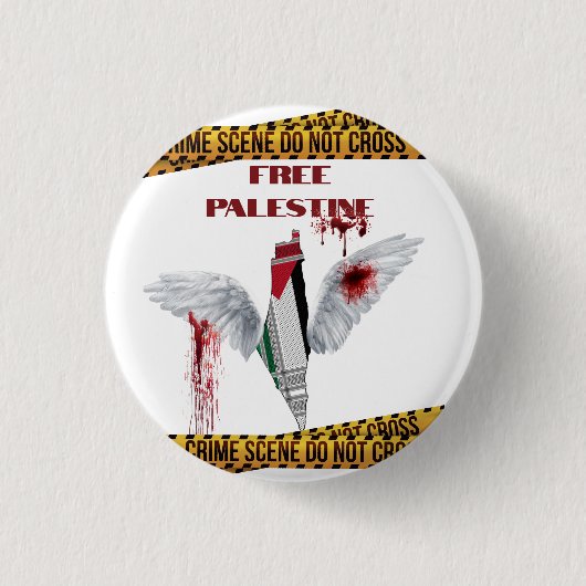 Badge Rond 2,50 Cm Bouton Libérez la Palestine - Épingle du génocide (Devant)