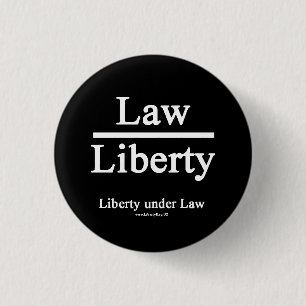 Badge Rond 2,50 Cm Bouton Liberty Under Law (petit)