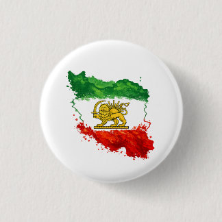Badge Rond 2,50 Cm Bouton Lion et Soleil d'Iran | Shir o Khorshid per