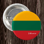 Badge Rond 2,50 Cm Bouton Lituanie, drapeau lituanien patriotique<br><div class="desc">Boutons : Drapeau patriotique lituanien - J'aime mon pays,  voyage,  vacances,  patriotes nationaux / fans de sport</div>