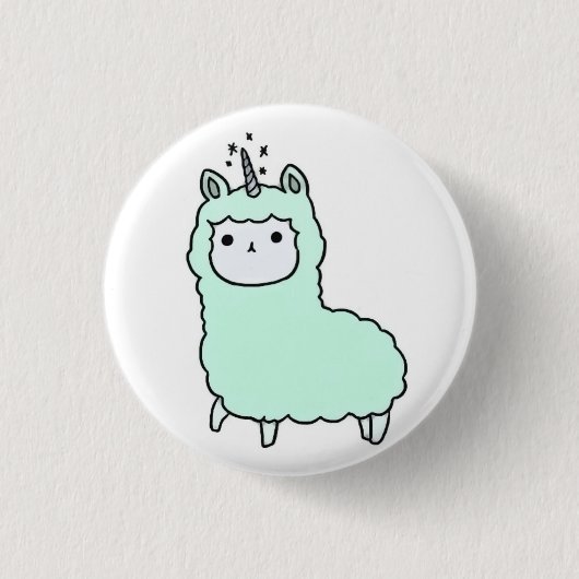 Badge Rond 2,50 Cm Bouton Llama (Devant)