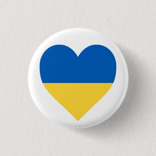 BADGE ROND 2,50 CM BOUTON "LOVE UKRAINE" (Devant)