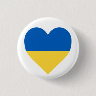 BADGE ROND 2,50 CM BOUTON "LOVE UKRAINE"