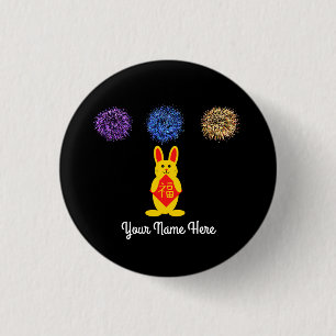 Badge Rond 2,50 Cm Bouton Lucky Rabbit #2
