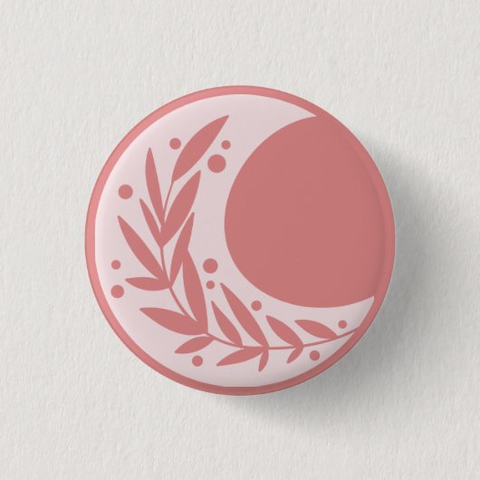 Badge Rond 2,50 Cm Bouton Lune (Devant)