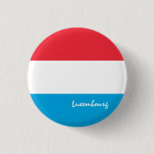 Badge Rond 2,50 Cm Bouton Luxembourg, Drapeau Luxembourg patriotique (Devant)