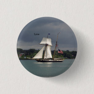 Badge Rond 2,50 Cm Bouton Lynx