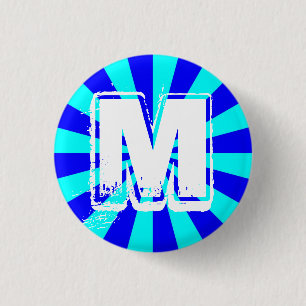 Badge Rond 2,50 Cm Bouton M monogramme