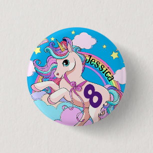 Badge Rond 2,50 Cm Bouton Magical Unicorn Party