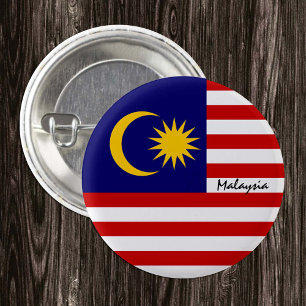 Badge Rond 2,50 Cm Bouton Malaisie, patriotique Malaisie Drapeau mode
