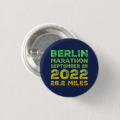 Badge Rond 2,50 Cm Bouton Marathon de Berlin 2022 (Devant & derrière)