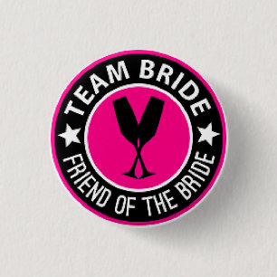 Badge Rond 2,50 Cm Bouton "Mariée amie"
