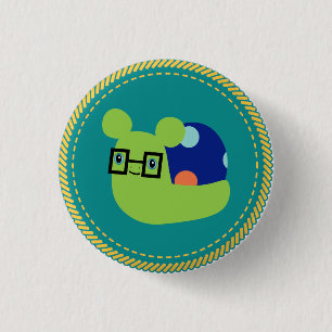 Badge Rond 2,50 Cm Bouton Mascot d'escargot IGGPPCamp