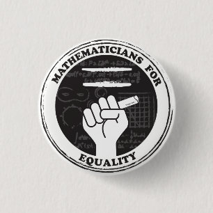 Badge Rond 2,50 Cm Bouton Mathématiciens pour l'égalité