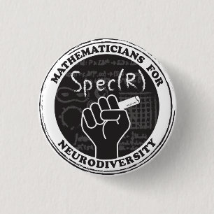 Badge Rond 2,50 Cm Bouton Mathématiciens pour Neurodiversity