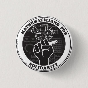 Badge Rond 2,50 Cm Bouton Mathématiciens pour Solidarité