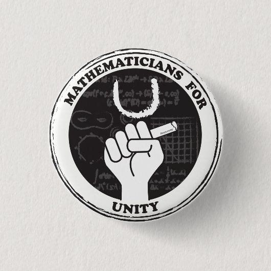 Badge Rond 2,50 Cm Bouton Mathématiciens pour Unité (Devant)