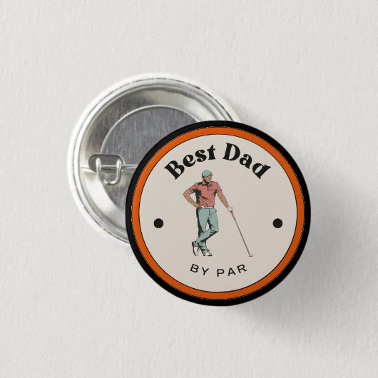 Badge Rond 2,50 Cm Bouton - Meilleur papa par Par (Devant & derrière)