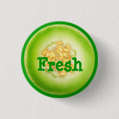 Badge Rond 2,50 Cm Bouton melon miel (Devant)