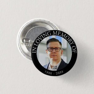 Badge Rond 2,50 Cm Bouton Mémorial Photo Personnalisé