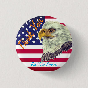 Badge Rond 2,50 Cm Bouton Merci Pour Votre Service Pin