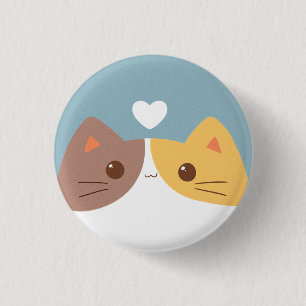 Badge Rond 2,50 Cm Bouton mignon de chat
