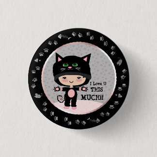 Badge Rond 2,50 Cm Bouton mignon de chat