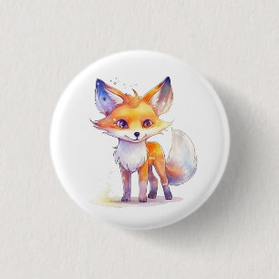 Badge Rond 2,50 Cm Bouton mignon renard bébé