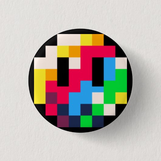 Badge Rond 2,50 Cm Bouton mince arc-en-ciel Pico-8 (Devant)