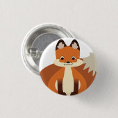Badge Rond 2,50 Cm Bouton minuscule de Fox rouge (Devant & derrière)