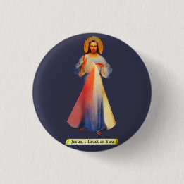 Badge Rond 2,50 Cm Bouton Miséricorde divine de Jésus