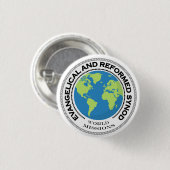 Badge Rond 2,50 Cm Bouton Missions mondiales E&R (Devant & derrière)