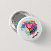 Badge Rond 2,50 Cm Bouton Mon Beau Cerveau (Devant & derrière)