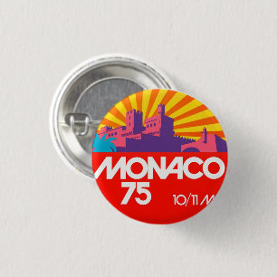 Badge Rond 2,50 Cm Bouton Monaco 75