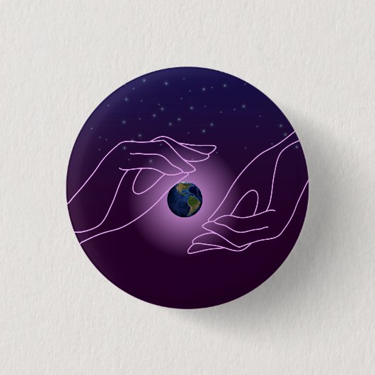 Badge Rond 2,50 Cm Bouton Monde (Devant)