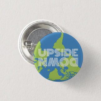 Badge Rond 2,50 Cm Bouton Monde à l'envers