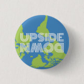 Badge Rond 2,50 Cm Bouton Monde à l'envers (Devant)