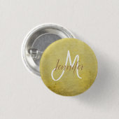 Badge Rond 2,50 Cm Bouton Monogram simple rond classique (Devant & derrière)