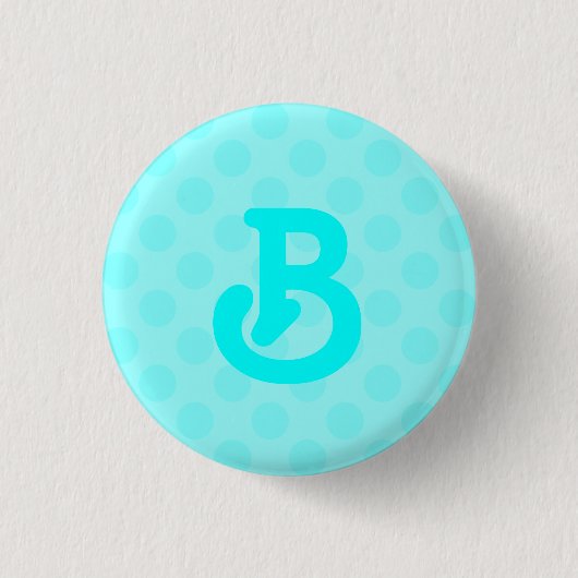 Badge Rond 2,50 Cm Bouton Monogramme B (Devant)