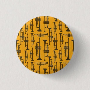 Badge Rond 2,50 Cm Bouton Motif de trompette