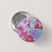 Badge Rond 2,50 Cm Bouton Motif japonais Sakura (Devant & derrière)