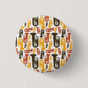 Badge Rond 2,50 Cm Bouton Motif Tuba
